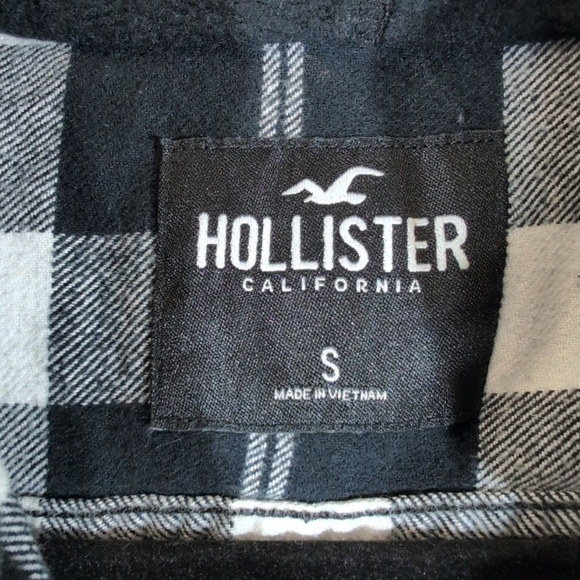 Hollister Flannel Hooded men's Long Sleeve Size Small - Picture 2 of 6